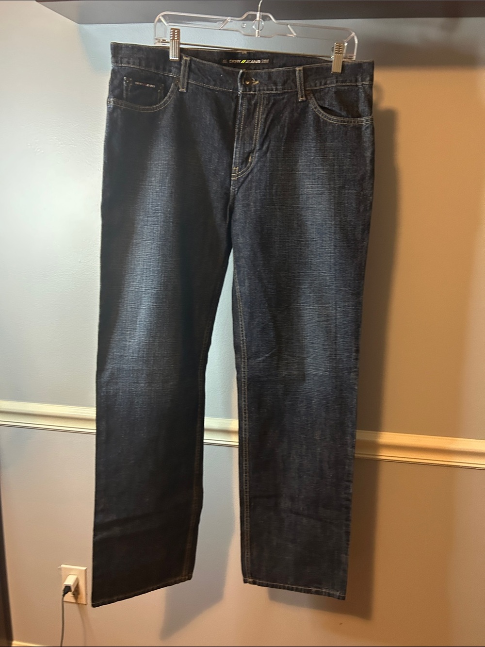 DKNY Dark Blue Straight-Leg Jeans